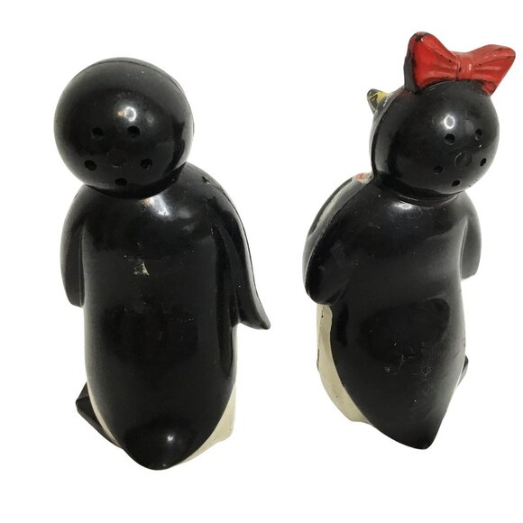 VTG Willie & Millie Penguin Salt Pepper Shakers F&F Works Ohio MCM 3" Cool - Picture 5 of 10